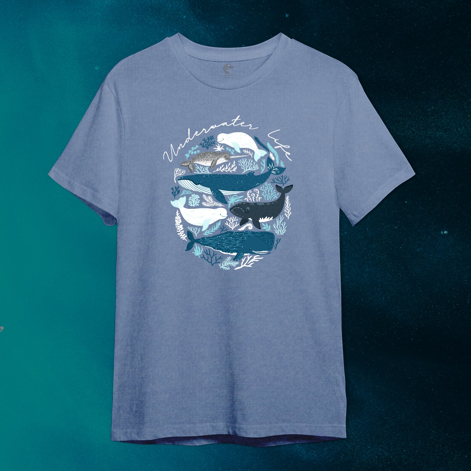 Explore the Depths: Underwater Life Graphic Regular Fit T-Shirt