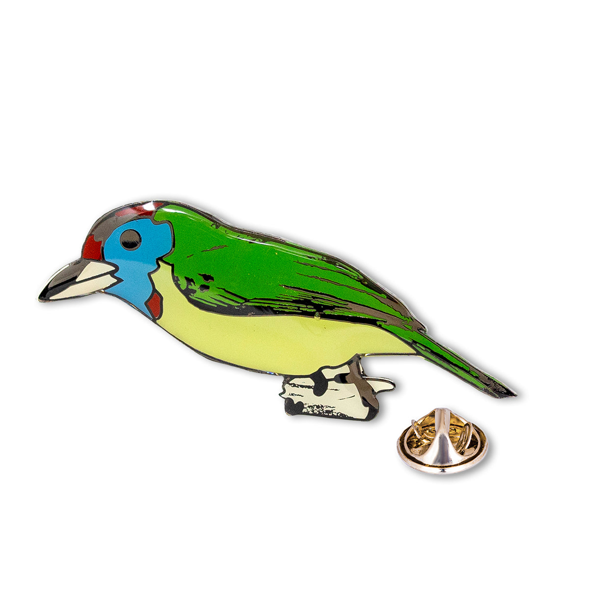 Blue Throated Barbet Lapel Pin