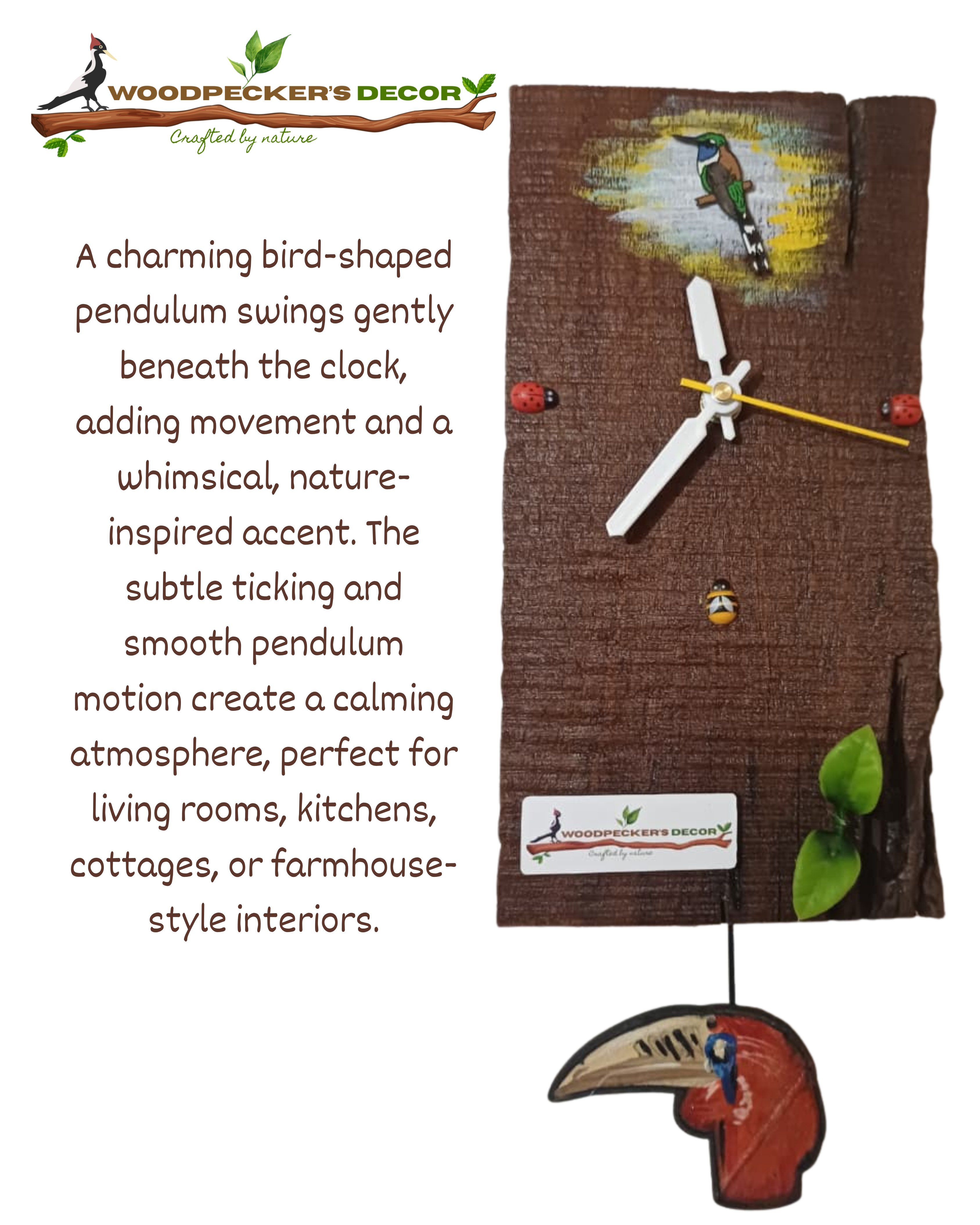 Sustainable Rufous-necked hornbill Clock