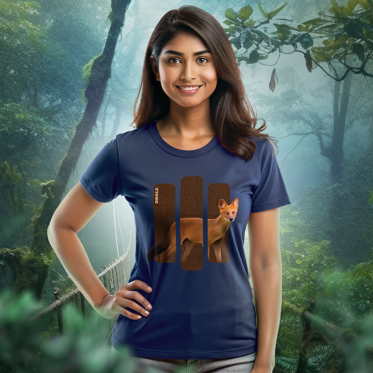 Wild Spirit: Striking Wild Dog Print T-shirt – Embrace Nature's Majesty!