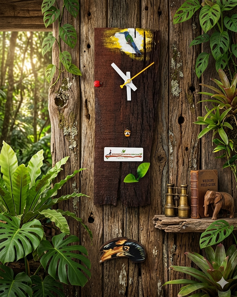 Sustainable Forest Hummingbird Clock