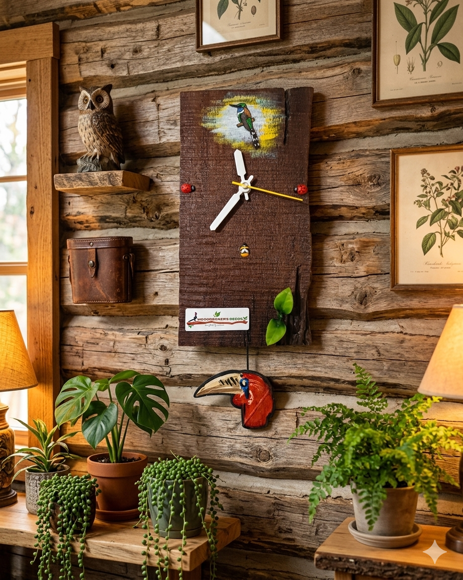 Sustainable Rufous-necked hornbill Clock
