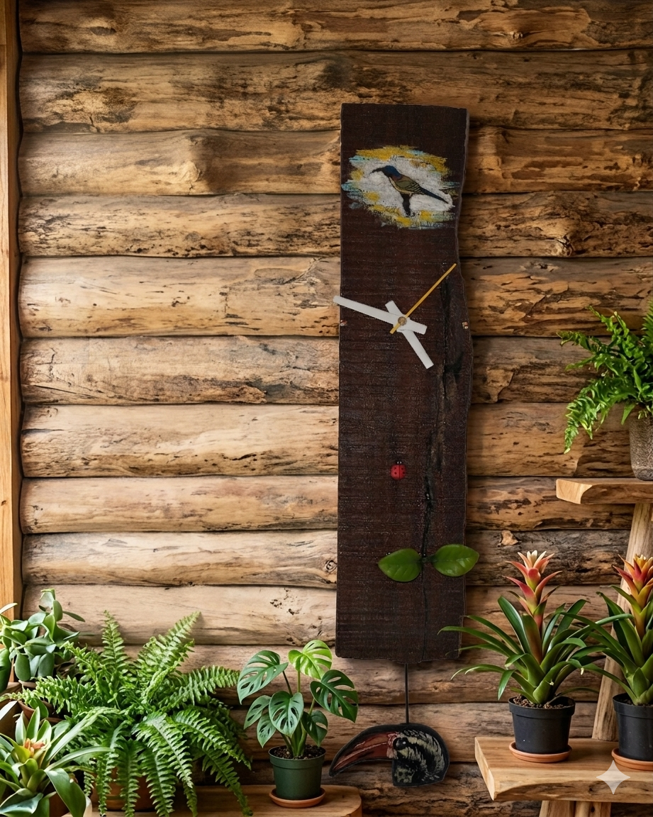 Sustainable Sunbird and hornbill Clock